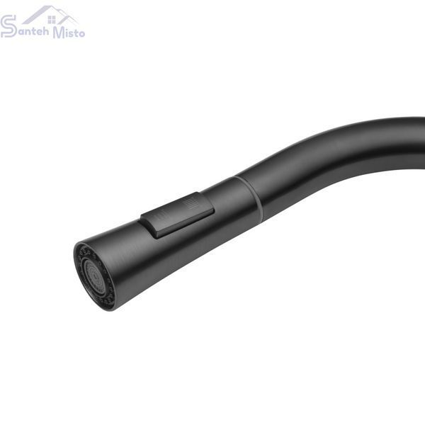 Комплект кухонної мийки Kraft HM 50х50 NANO BLACK PVD (3.0/1.0 мм) DEKOR SМ7014 фото