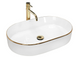 Умивальник (раковина) REA NADIA WHITE GOLD EDGE накладний REA-U1063 фото 1