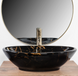 Умивальник (раковина) REA PAMELA BLACK MARBLE SHINY накладний REA-U5067 фото 3