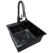 Комплект кухонної мийки Kraft HM 50х50 NANO BLACK PVD (3.0/1.0 мм) DEKOR SМ7014 фото 5