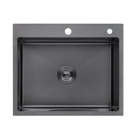 Кухонна мийка Kroner KRP Schwarze - 6050HM PVD (3.0/1.0 мм) CV025260 фото