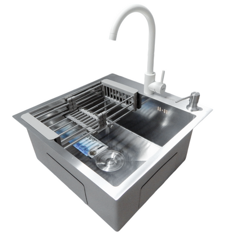 Комплект кухонной мойка Kraft KRF 5050 decor (3.0/1.0 мм) SM6042 фото