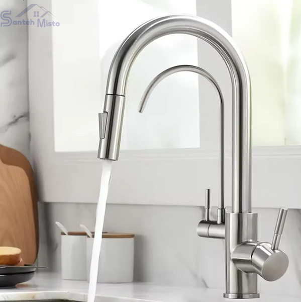 Змішувач для кухні REA ECO FRESH NIKIEL BRUSHED на дві води REA-B7563 фото