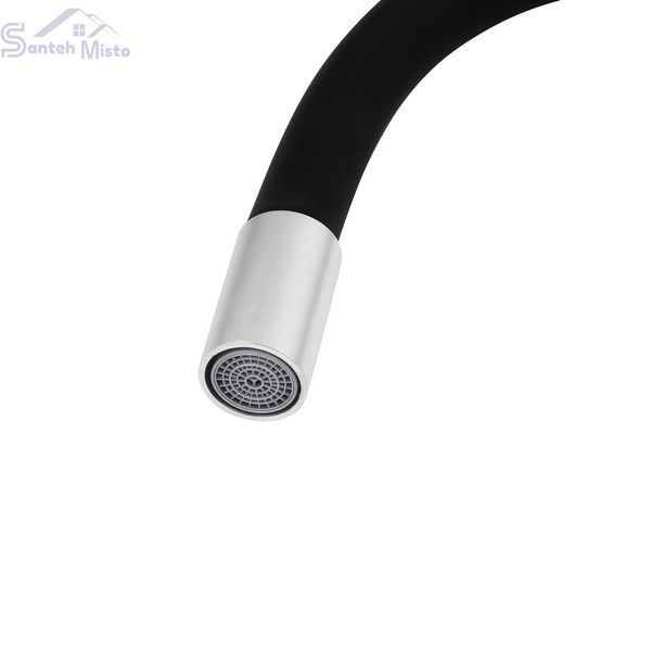 Смеситель для кухни с гибким изливом Kroner KRP Edelstahl Klassisch - ESG035BLK CV024353 фото