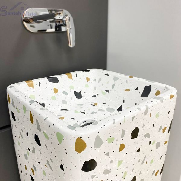 Умывальник (раковина) VBI LUKKA TERAZZO GLOSSY напольный VBI-019009 фото