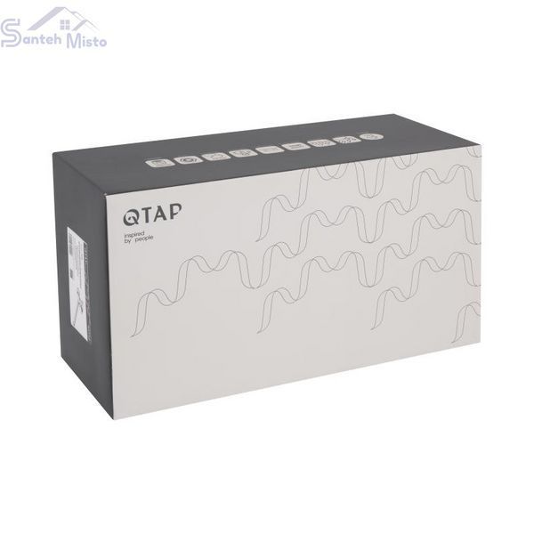 Смеситель для ванны Qtap Jay с длинным поворотным изливом (c душевым гарнитуром) QTJAY2601CRW45552 Chrome/White SD00051676 фото