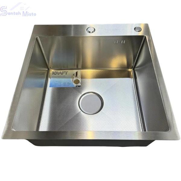 Комплект кухонної мийки Kraft KRF 5050 decor (3.0/1.0 мм) SM6042 фото