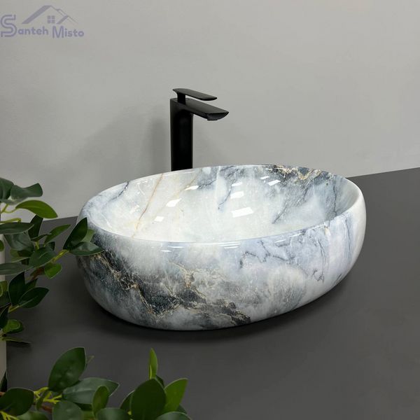 Умивальник (раковина) VBI VENETO GRANIT GLOSSY накладний VBI-012806 фото
