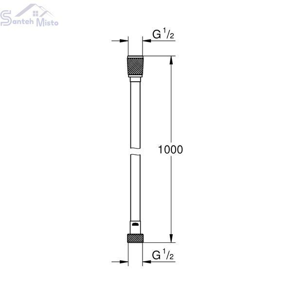 Шланг для душа Grohe VitalioFlex Silver TwistStop 1000 мм 22111000 CV032472 фото