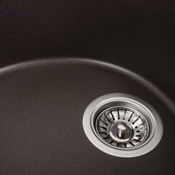 Гранітна мийка для кухні Platinum 5847 ONYX матова Темна скеля 40340 фото