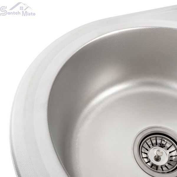 Кухонна мийка з нержавіючої сталі Platinum ДЕКОР 5844 (0,8/180 мм) 11468 фото