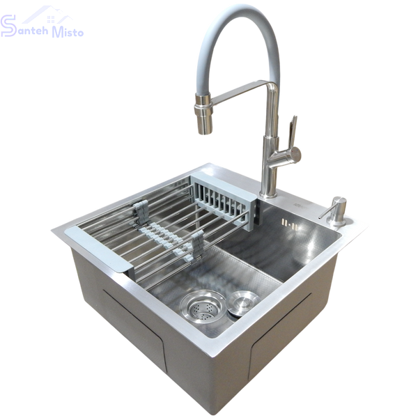 Комплект кухонної мийки Kraft KRF 5050 decor (3.0/1.0 мм) SM20508 фото