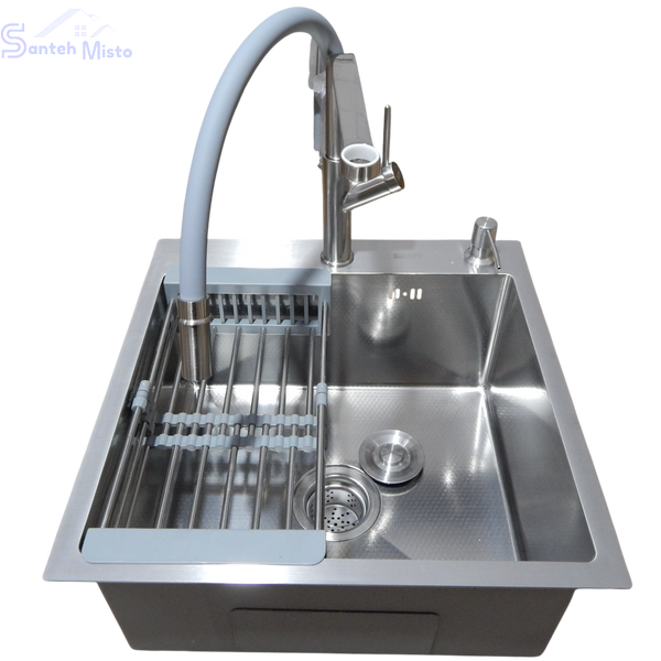 Комплект кухонної мийки Kraft KRF 5050 decor (3.0/1.0 мм) SM20508 фото