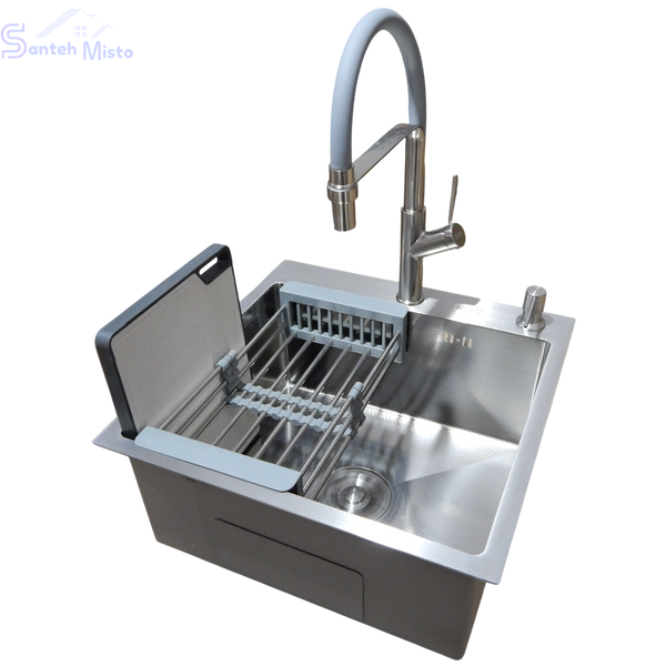 Комплект кухонної мийки Kraft KRF 5050 decor (3.0/1.0 мм) SM20508 фото