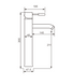 Змішувач для раковини VBI TURO CHROME високий VBI-050401CH фото 2