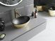 Умивальник (раковина) MEXEN ELZA GOLD BLACK MATT накладний MEX-21014026 фото 2