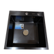 Комплект кухонной мойки Kraft HM 50х50 NANO BLACK (DECOR) PVD (3.0/1.0 мм) SМ040 фото 7