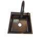 Комплект кухонной мойки Kraft HM 50х50 NANO BLACK (DECOR) PVD (3.0/1.0 мм) SМ455 фото 7