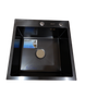 Комплект кухонной мойки Kraft HM 50х50 NANO BLACK (DECOR) PVD (3.0/1.0 мм) SМ455 фото 6