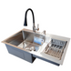 Комплект кухонної мийки Kraft Handmade HS R 780х480 (3.0/1.0 мм) SM3864 фото 1