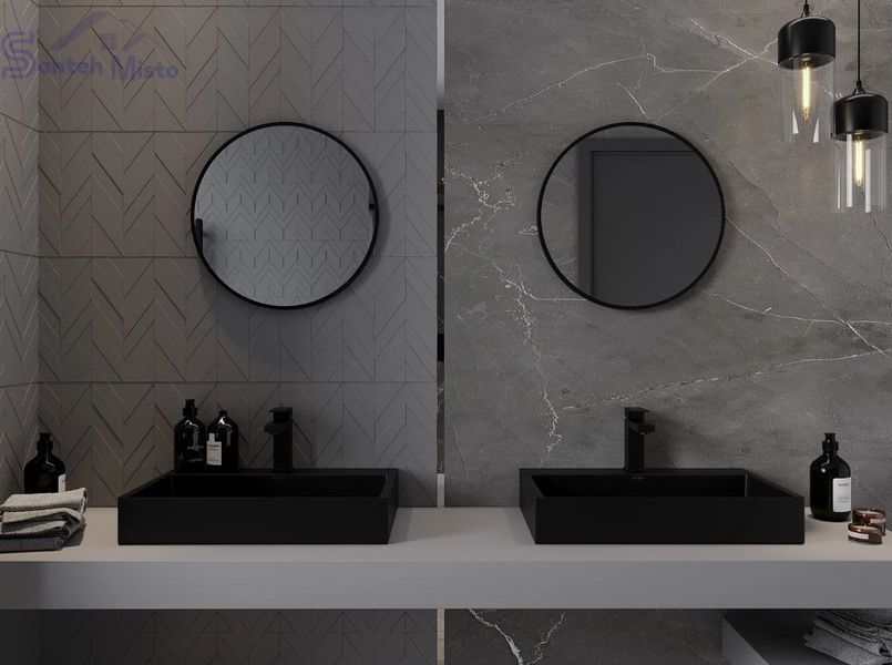 Зеркало MEXEN LOFT 30 BLACK круглое MEX-9850-030-030-000-70 фото