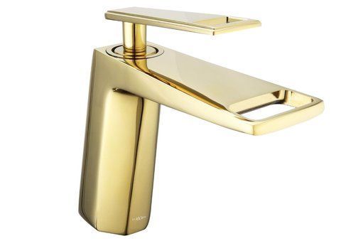 Змішувач для раковини (умивальника) MEXEN TOPAZ GOLD золотий низький MEX-73900-50 фото
