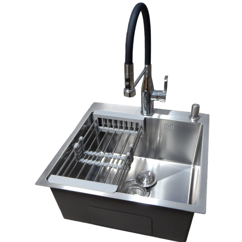 Комплект кухонной мойка Kraft KRF 5050 decor (3.0/1.0 мм) SM1140 фото