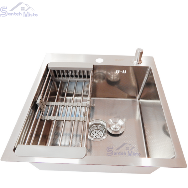 Комплект кухонної мийки Kraft KRF 5050 decor (3.0/1.0 мм) SM3090 фото