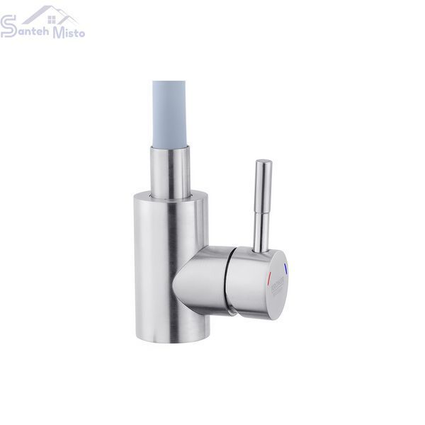 Смеситель для кухни с гибким изливом Kroner KRP Edelstahl Klassisch - ESG035GRA CV024354 фото