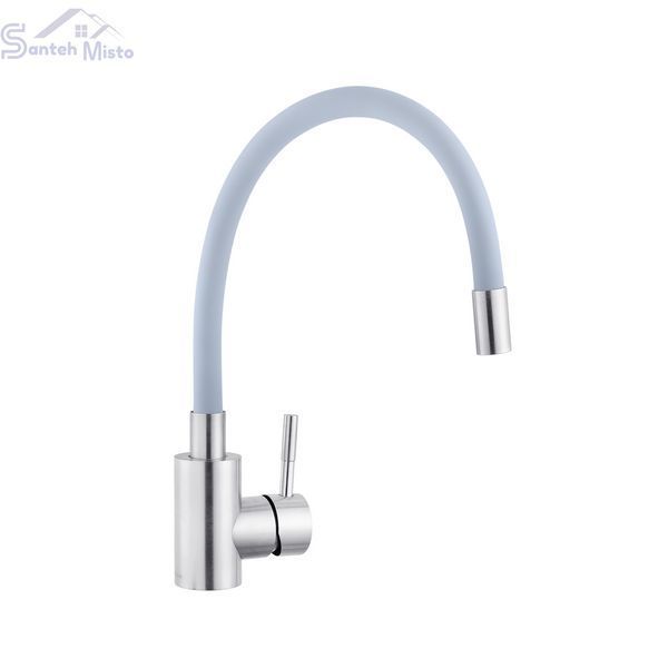 Смеситель для кухни с гибким изливом Kroner KRP Edelstahl Klassisch - ESG035GRA CV024354 фото