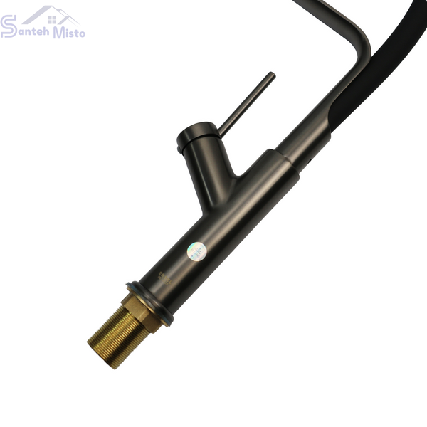 Комплект кухонной мойки Kraft NANO BLACK PVD HS50*50(3.0/1.0 мм) декор SM6210 фото