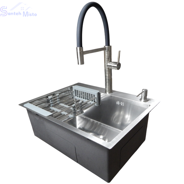 Комплект кухонної мийки Kraft KRF 6045 DECOR (3.0/1.0 мм) SM1772 фото