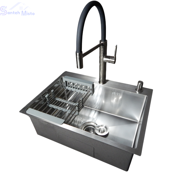 Комплект кухонної мийки Kraft KRF 6045 DECOR (3.0/1.0 мм) SM1772 фото