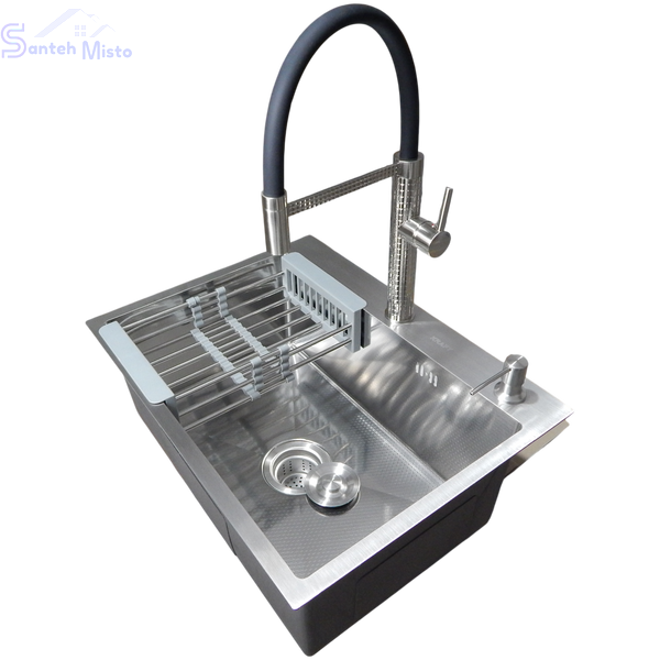 Комплект кухонної мийки Kraft KRF 6045 DECOR (3.0/1.0 мм) SM1772 фото