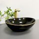 Умывальник (раковина) VBI PARMA BLACK GOLD EDGE накладной VBI-011012 фото 5