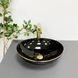 Умывальник (раковина) VBI PARMA BLACK GOLD EDGE накладной VBI-011012 фото 3