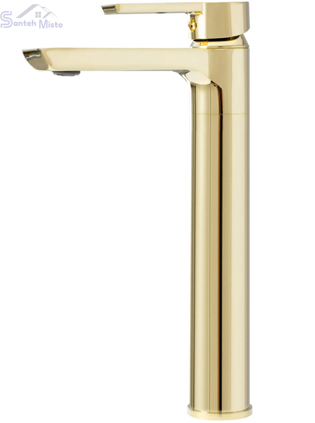 Смеситель для раковины (умывальника) REA ARGUS GOLD золотой высокий REA-B6213 фото
