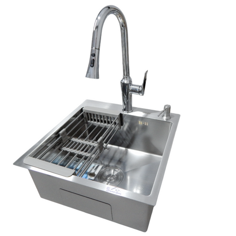 Комплект кухонной мойка Kraft KRF 5050 decor (3.0/1.0 мм) SM1504 фото