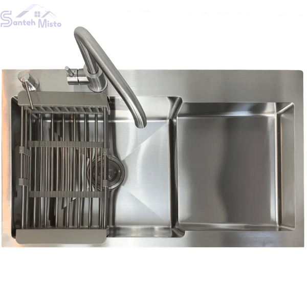 Комплект кухонной мойки Kraft Handmade HS R 780х480 (3.0/1.0 мм) SM4567 фото