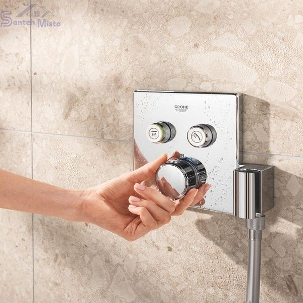 Душова система прихованого монтажу термостатична Grohe QuickFix Precision SmartControl Cube 34876000 CV033248 фото