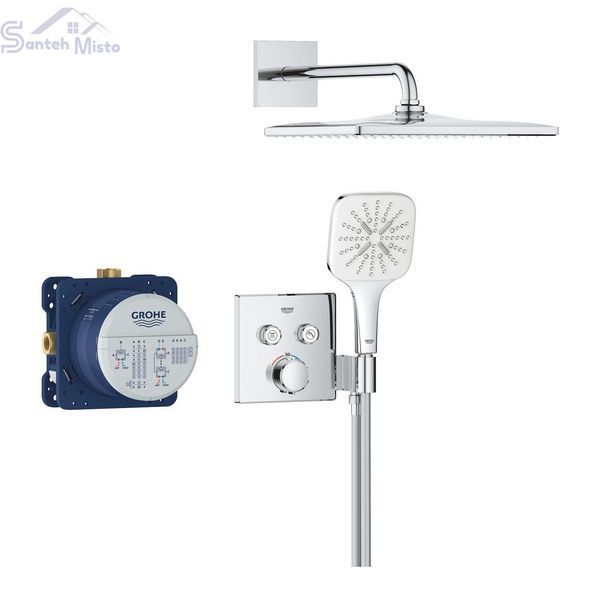 Душова система прихованого монтажу термостатична Grohe QuickFix Precision SmartControl Cube 34876000 CV033248 фото