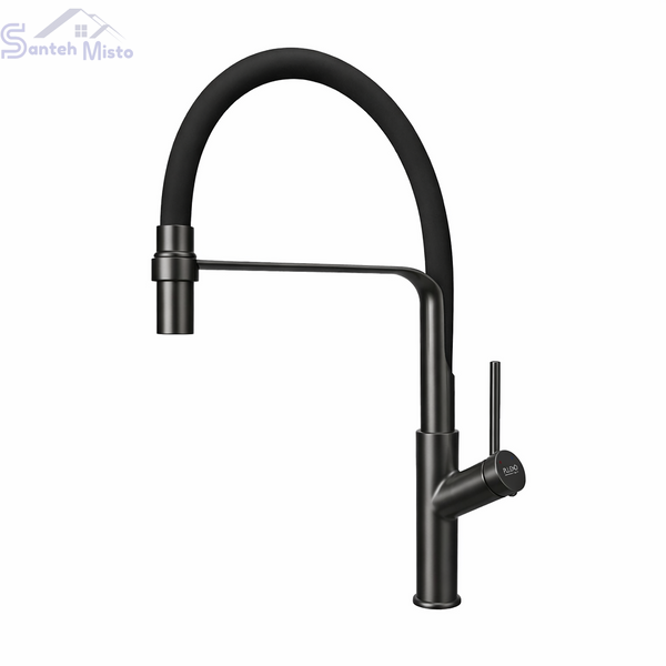 Комплект кухонної мийки KRAFT Handmade PVD чорна HS54*48 (3.0/1.0 мм) декор SM6040 фото