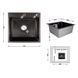 Комплект кухонной мойки Lidz Handmade H5050B Black PVD 3,0/1,0 мм SM368 фото 9