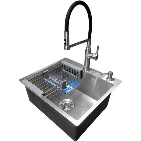 Комплект кухонної мийки Kraft KRF 6045 DECOR (3.0/1.0 мм) SM3011 фото