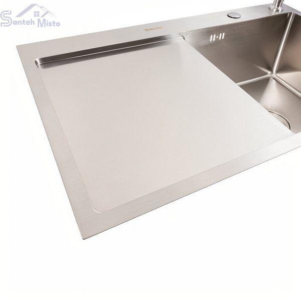 Кухонна мийка CM 78*50 R нержавійка VALESO Handmade (круглий сифон 3,0/0,8) 45904 фото
